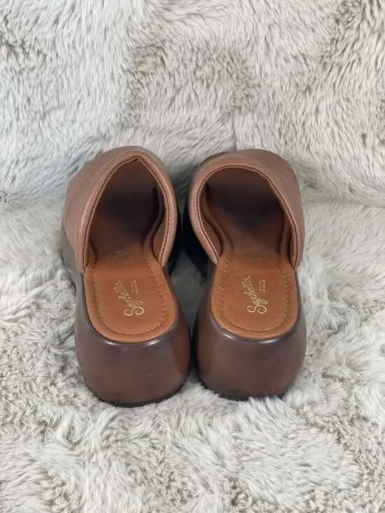 Seychelles Womens Sorry 'Bout It Leather Platform Sandals Brown Sz 8 - Picture 4 of 6